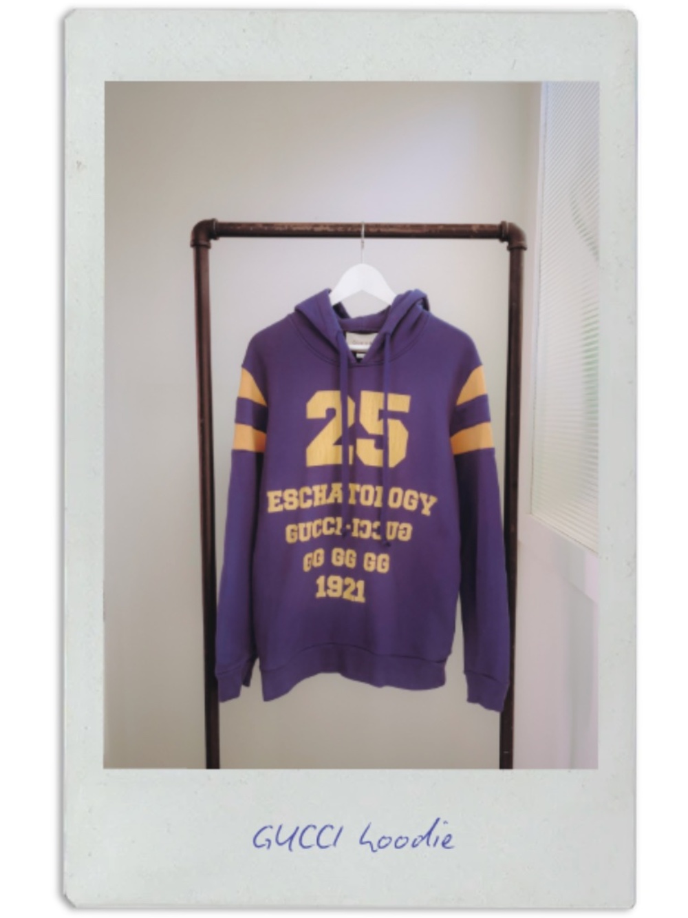 Gucci blue + yellow Eschatology 25 hoodie